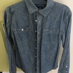 Denim button down